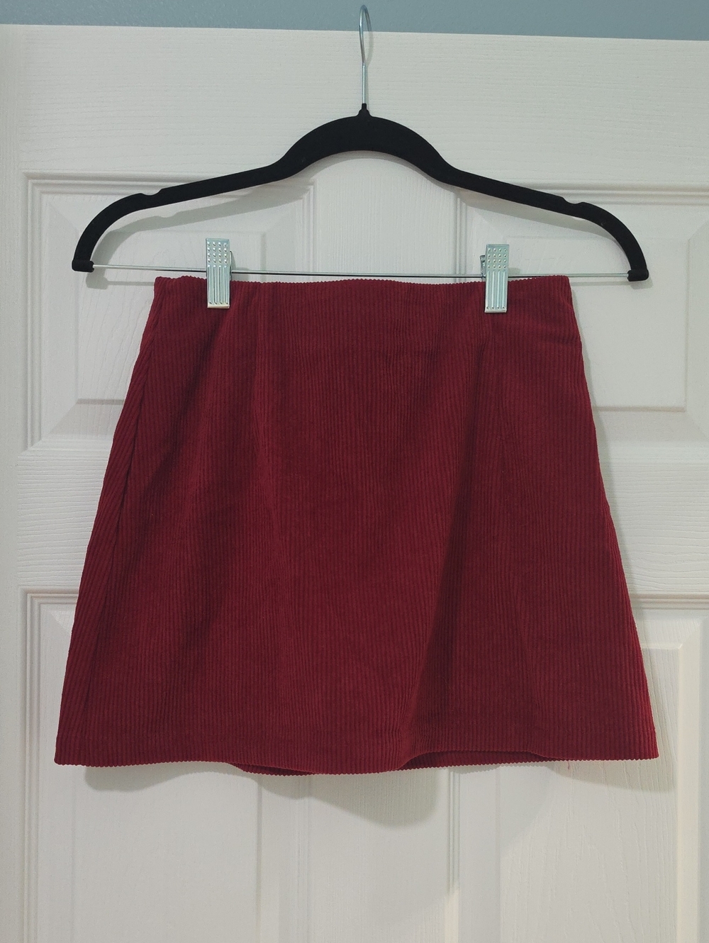 Women's Red Corduroy Mini Skort